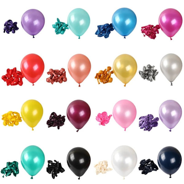 30 stk Latex Ballon Oppustelig Dekor Ballon SORT SLIVER SORT Black Sliver