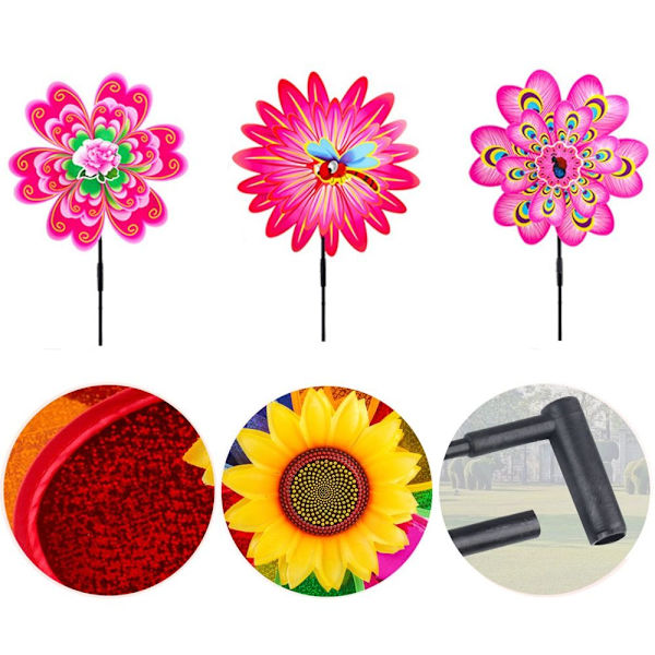 Färgglada djurväderkvarnar Layout Pinwheels Leksaker 5 5 5