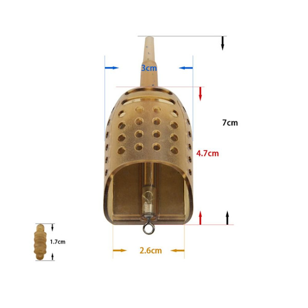 1/2stk Karpefiske Agn Mater Burfiskeagn Kurvholder 40g2pcs