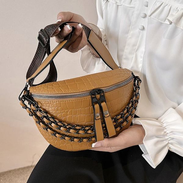 Crossbody laukku naisille säädettävällä hihnalla RUSKEA Brown