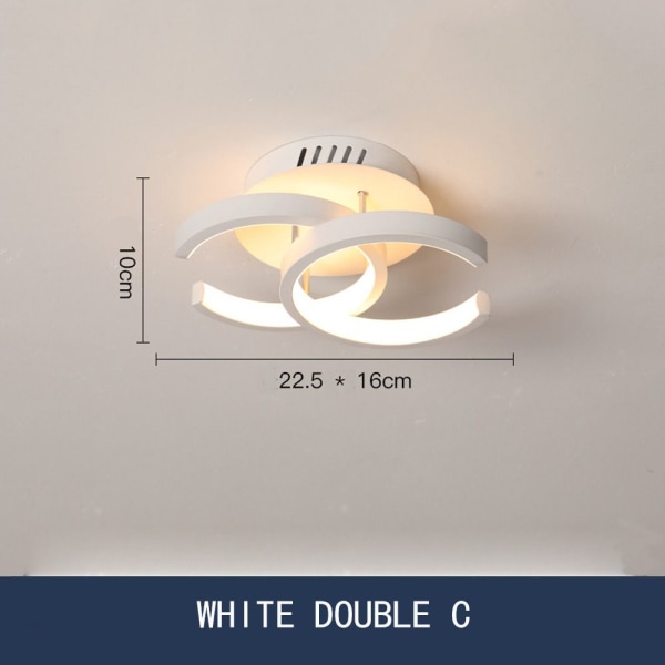 LED-lampe taklys SVART DOBBEL C DOBBEL C Black Double C-Double C