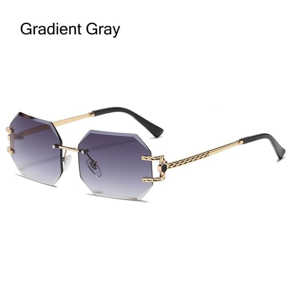 Polygonal Solbriller Cutting Lens Solbriller GRADIENT GREY Gradient Gray