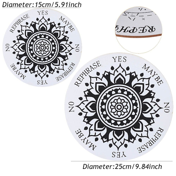 Pendelbrett av tre Skive Trebunn STIL 1-SORT 15CM Style 1-Black 15cm