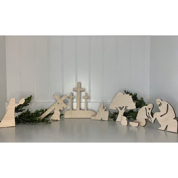 Jesus Angel träprydnad påskbrickapaket A A A