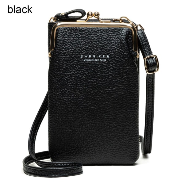 Kvinnor Telefonväska Crossbody Väska SVART black