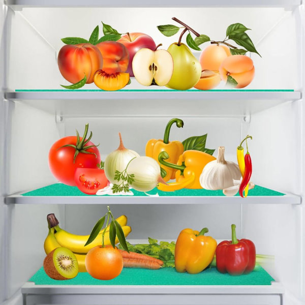 10 stk Kjøleskapsmatter Kjøleskapsforinger Kjøleskapspute