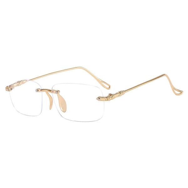 Anti-blåt lys læsebriller Firkantede briller GULD STYRKE Gold Strength 250  7b1d | Gold | Strength 250 | Fyndiq