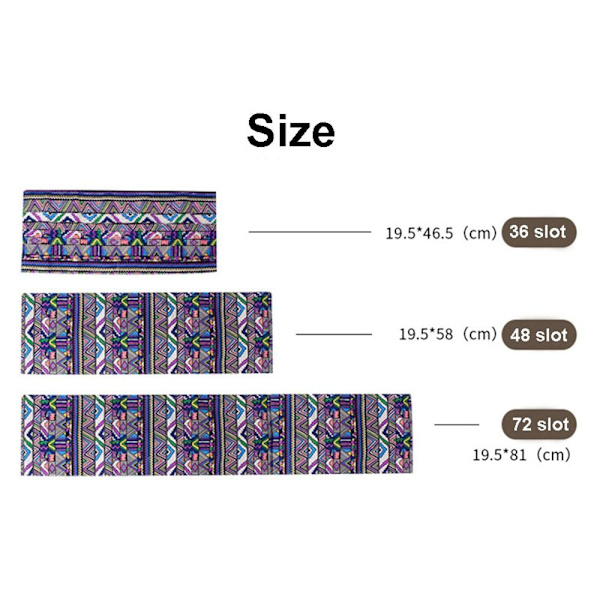 Pen Curtain Pen Bag 72 HOLES 72 HOLES 72 Holes