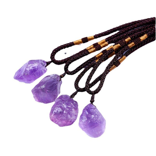 Fluoriittiriipus kaulakoru Natural Quartz Stone VILLA purple