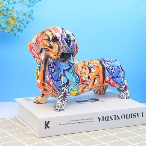 Gravhundstatue Graffiti Dyreskulptur 2 2 2