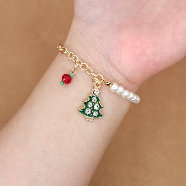 2 STK Julearmbånd Xmas Tree Bangle 3 3 3