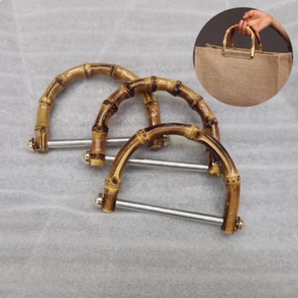 D Shape Bambu Väska Handtag Axelväska Rem 9,5CM 9.5cm