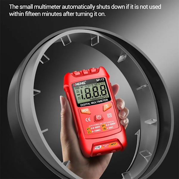 Digital Multimeter Spenningsmåler SORT Black