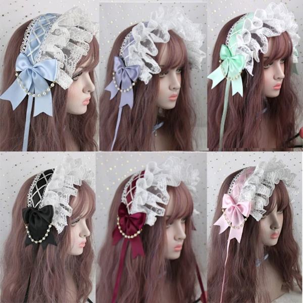 Lolita Klänning Accessoarer Hembiträde Huvudbonad OFF-WHITE off-white