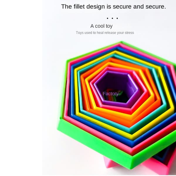 3D Spiral Illusion Antistress Fidget Toys HEXAGONAL HEXAGONAL Hexagonal