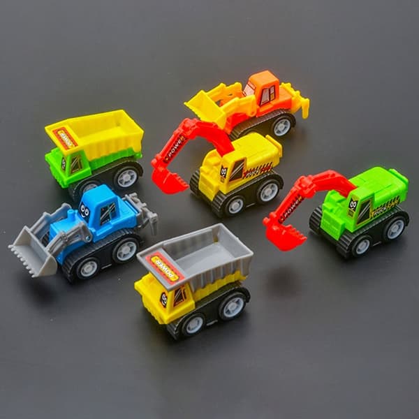 12 stk/sæt Mini inertial billegetøjsbil Model Engineering Vehicle 12pcs/set