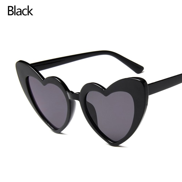 Hjerteformede solbriller Vintage solbriller Black