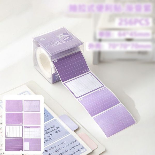 256 STK/Eske Memo Pad Study Sticky Note 01-GRADIENT LILLA 01-Gradient Purple