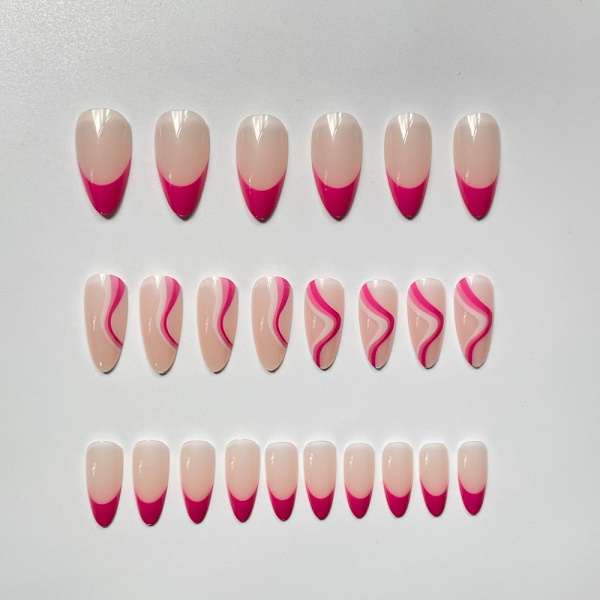 Almond Fake Nails Tekokynnet ranskalaiset AW87 AW87 AW87