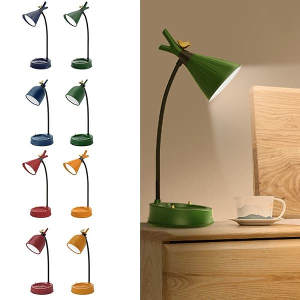 LED-blomst skrivebordslampe Bordlys RØD B B Red B-B