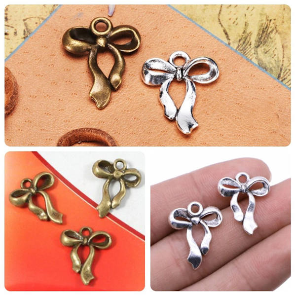 40 kpl Rusetti riipukset Charm DIY kaulakoru VIHREÄ Green