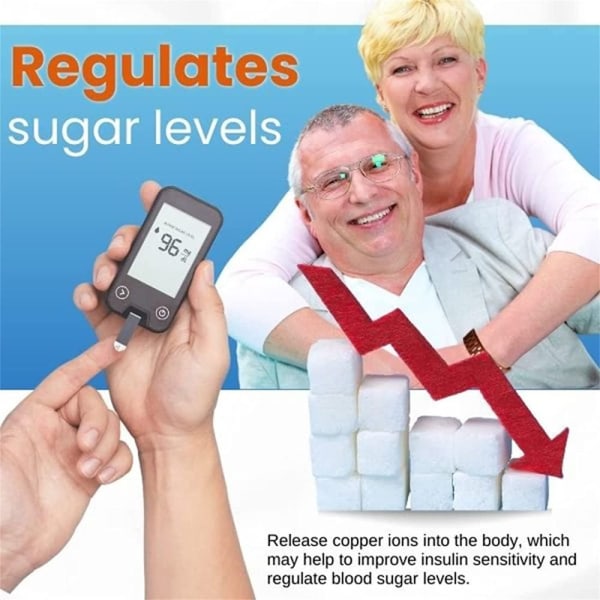 Sukkerkontroll Armbånd Diabetes Relief Armbånd GULL Gold