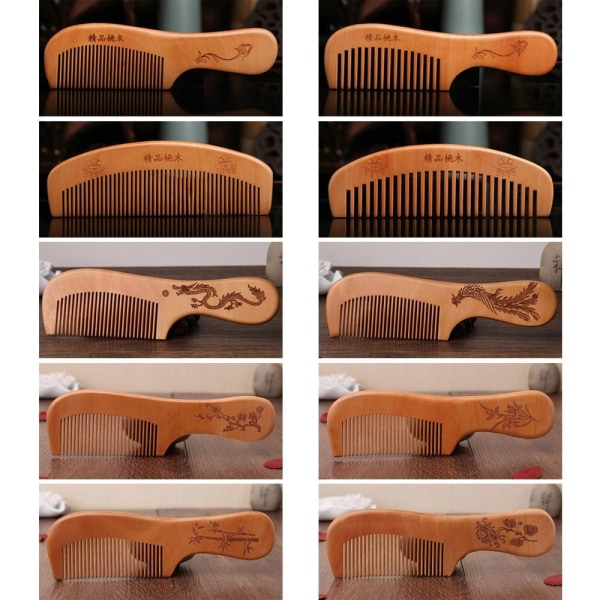 2 stk Peach Wood Comb Fintand Comb 2 2 2