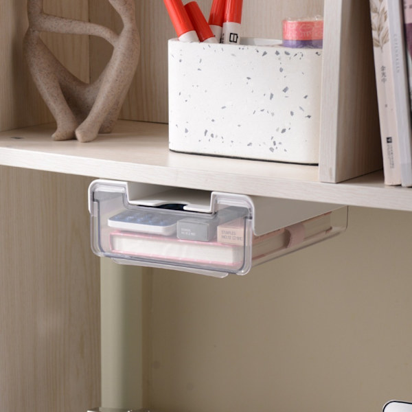 Skuffepind Stativ Under Skrivebord Skuffe Organizer TRANSPARENTE Transparente 20x23x7.5cm