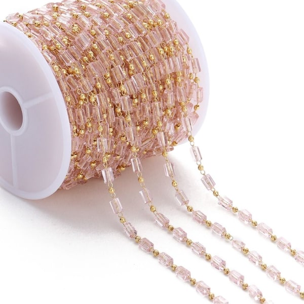 1Meter Cube Beads Chains Bead Chain PINK pink