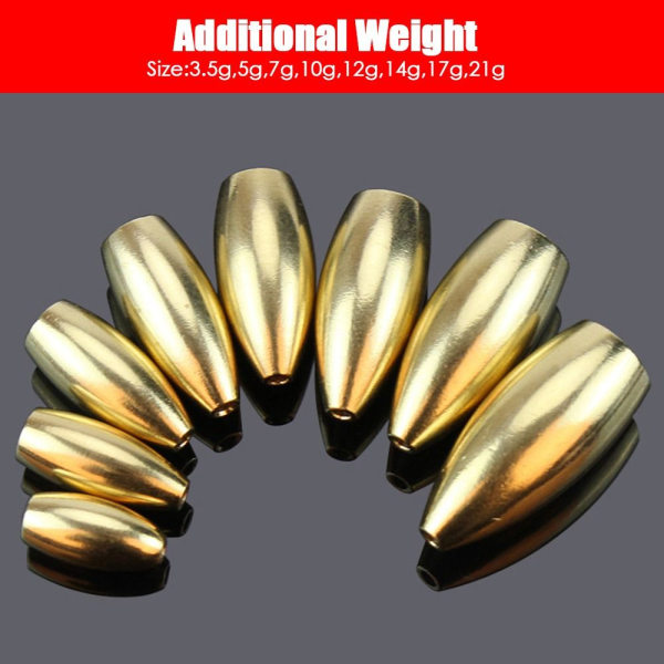 5stk/parti Kobber Fiskebly fald Messing 21G 21G 21g