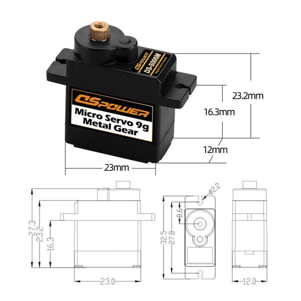 MG90S Servo 180° Motor Micro Servo 1pcs