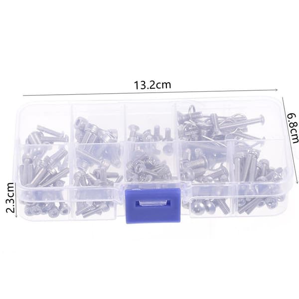 205 kpl Mutterit ja pultit Lajitelmasarja Set