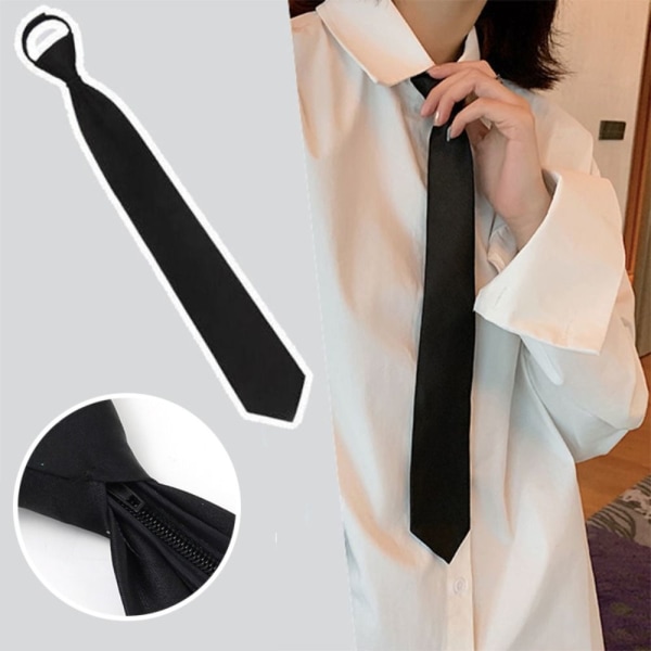 Uniform sort slipsjakke med lynlås A A A