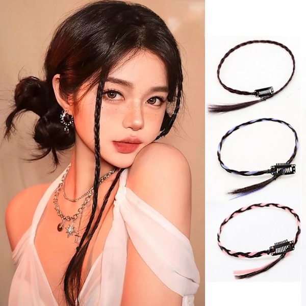 Hängande Ear Dye Peruk Fake Hair Braid G G G