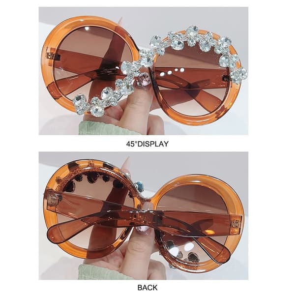 Round Frame Solbriller Y2K Shades SORT-GRÅ SORT-GRÅ Black-Grey