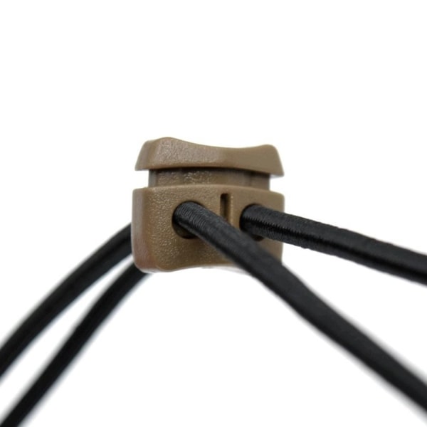 4 stk Fjedersnor Låse Toggle Stopper SORT Black