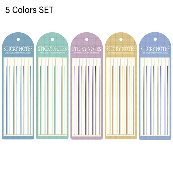 5 påse Sticky Notes Index Memo Pad 5 FÄRGER SET 5 FÄRGER SET 5 Colors SET