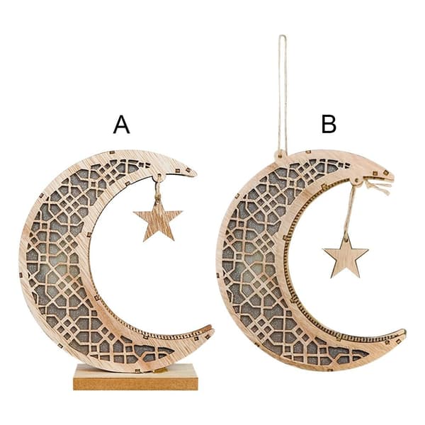 EID Mubarak Lys Måneform Nattlys A A