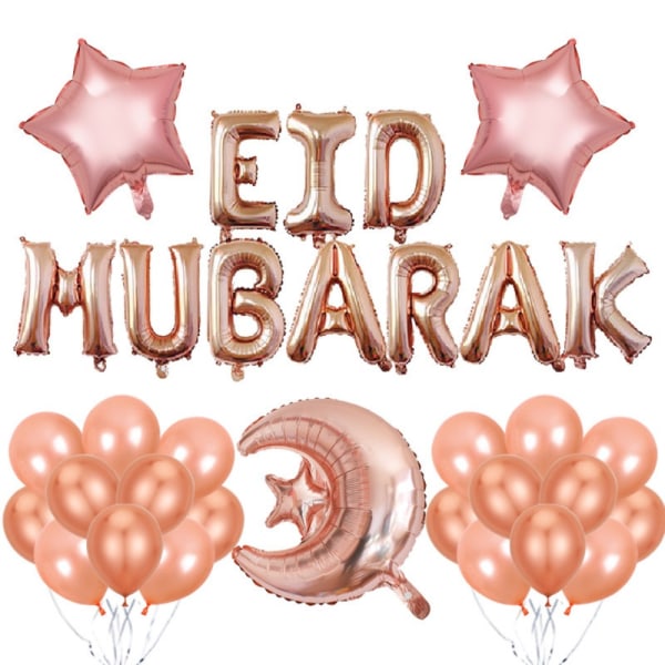 Eid Mubarak Balloner Brev Folie Balloner LILLA Purple