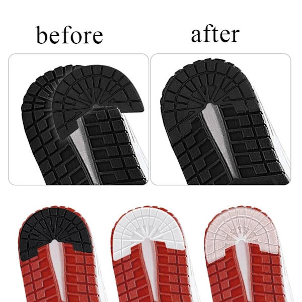 Kumikenkäpohjan suoja Liukumaton Pohjan suoja MUSTA 39-40 Black 39-40