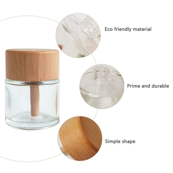 2 Styck Tom Glas Diffuser Flaska Diffuser Flaskor Vas Aroma