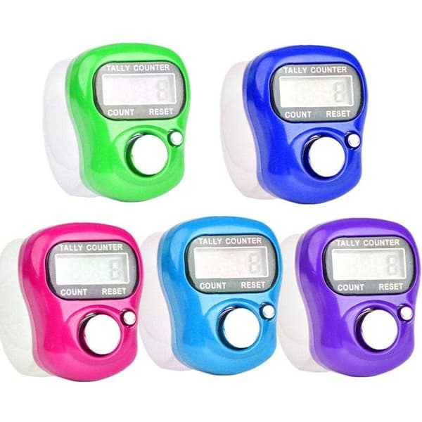 Elektronisk fingerteller fingerringtimer HVIT white