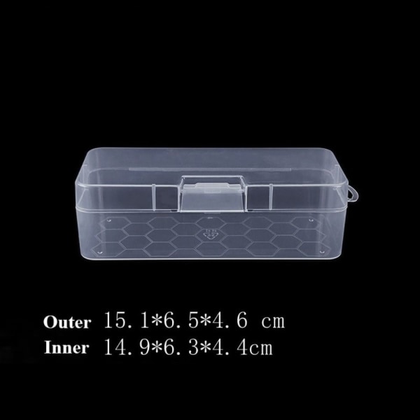 Läpinäkyvä säilytyslaatikko koruhelmisäiliö 15,1 x 6,5 x 4,6 cm 15.1x6.5x4.6cm