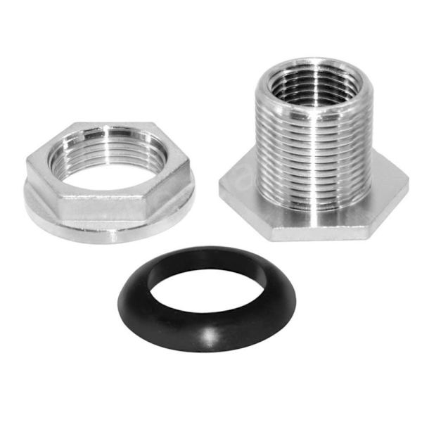 2st Bulkhead Vattentank Fitting Kompressionsskott Adapter 2PC