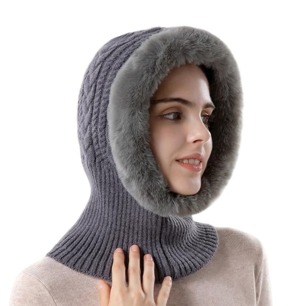 Balaclava mössa Plysch mössa GRÅ - on stock Grey