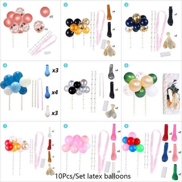 Ballongkake Topper Bursdagsbarn 8 8 8