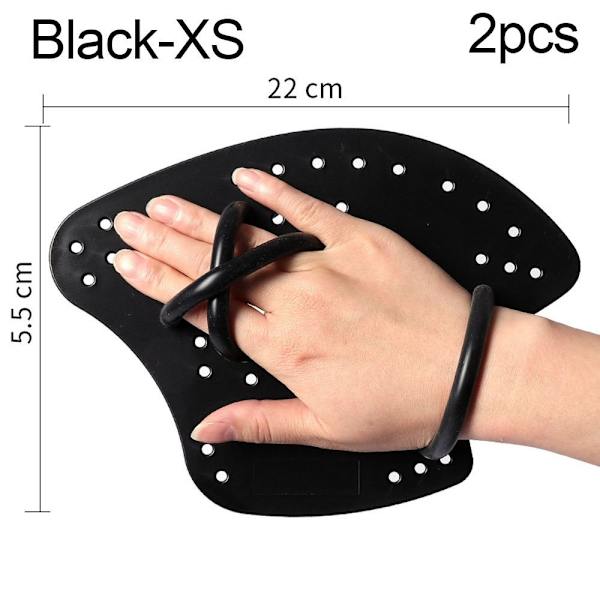 Flipper Flat Paddle Swim Paddle SORT XS black XS