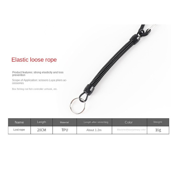 Spring Elastiskt rep Bärbara fiskelinor 3st 3st 3pcs