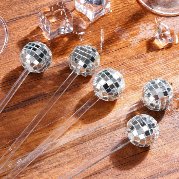 10 STK Rørestaven omrører SØLV 10 STK 10 STK Silver 10Pcs-10Pcs
