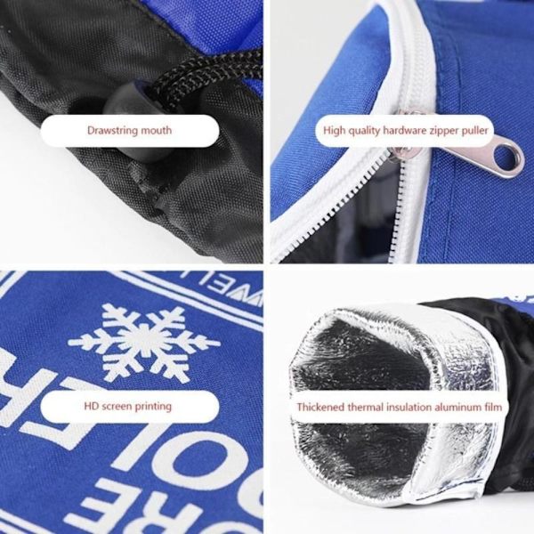 Sammenfoldelig vandflaskepose Vandflaskekøler Sleeve SORT Black